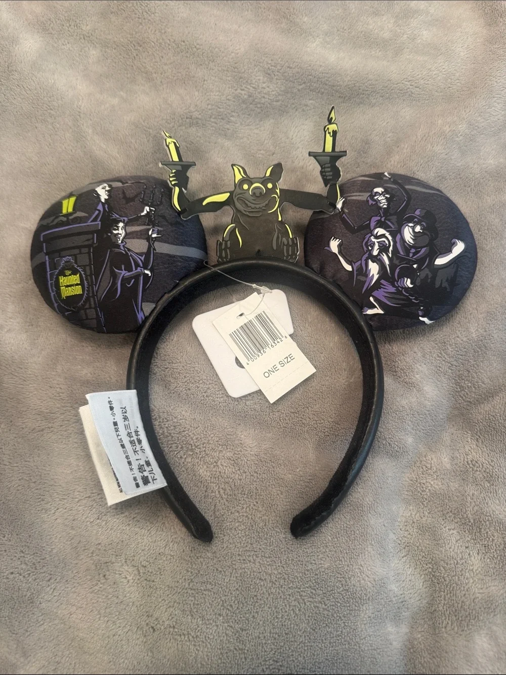 Disney Haunted Mansion Ear Headband in Black and Purple